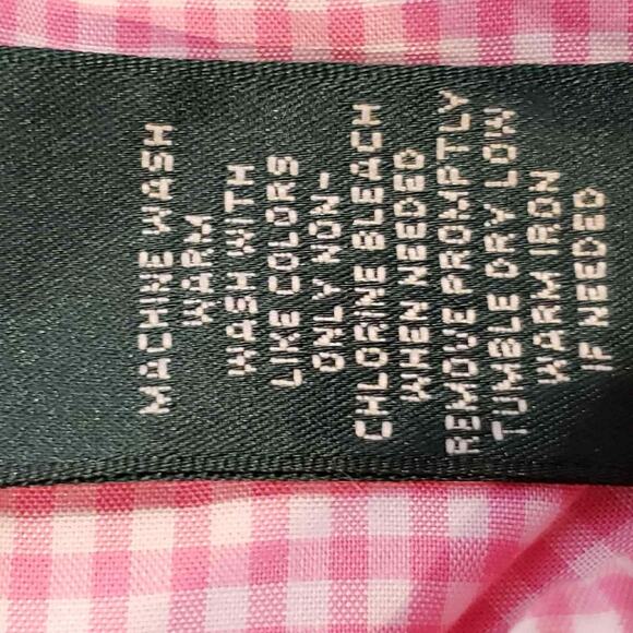 Polo Ralph Lauren LRL Shirt Women’s Size Medium M Pink Gingham Button Down - Picture 9 of 10
